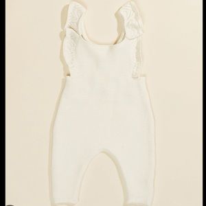 Tullabee Ruffle Knit Overalls